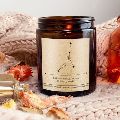 Cancer Zodiac Craft Candle | Woodwick Candle | Candle Gift