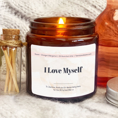 Affirmation Candle Gift | Woodwick Candle | I love myself