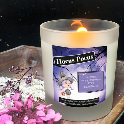 Halloween Gift Candle - Hocus Pocus | Woodwick Candle | Personalised Candle Gift