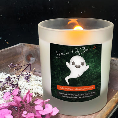 Halloween Gift For Her You’re My Boo Candle | Woodwick Candle | Personalised Candle Gift