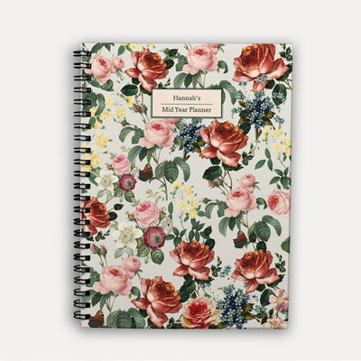 Mid Year Planner | Daily Dairy | Stationery Gift | Satin Rose