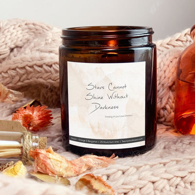 Sympathy Candle Gift | Woodwick Candle | Stars can not shine without darkness