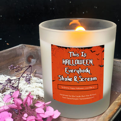 This Is Halloween Personalised Wood Wick Candle | Woodwick Candle | Personalised Candle Gift