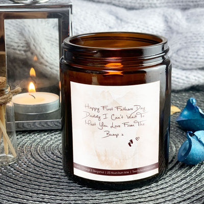 Father’s Day Candle Gift | Woodwick Candle | Happy First Father’s Day from Bump