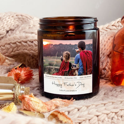 Father’s Day Candle Gift | Woodwick Candle | Personalised Photo